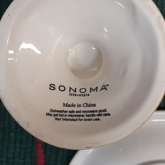 Sonoma Christmas life style-5 pc snowman set of Santa's milk and cookie for him. - Picture 5 of 9